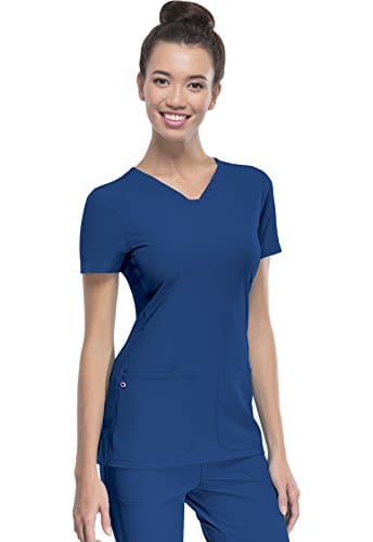HeartSoul Break on Through Women Scrubs Set Shaped V-Neck Top 20710 & Drawstring Pant 20110P (Royal XS/XXS Petite)