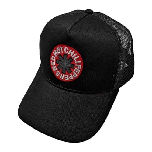Men's Red Hot Chili Peppers Inverse Asterisk Trucker Cap One Size Black