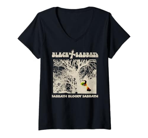 Black Sabbath Vintage Negative SBS V-Neck T-Shirt Review