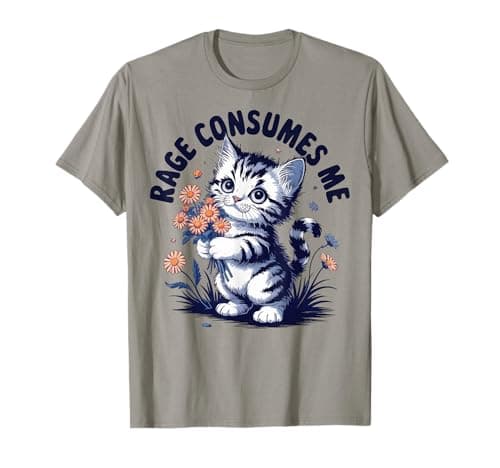 Camiseta Rage Consume Me - Humor Cartoon Gris Hombre