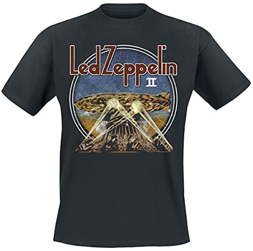 Led Zeppelin T Shirt Lzii Searchlights Band Logo Official Mens Black Size L