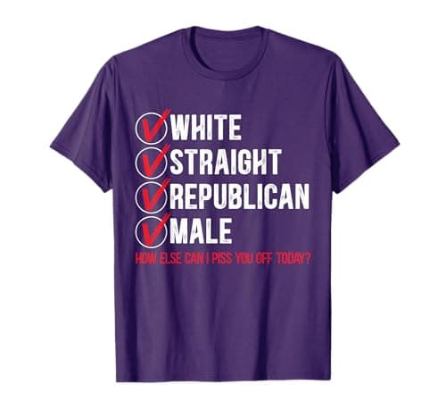 White Straight Republican Male Gift for a Proud Republicans T-Shirt