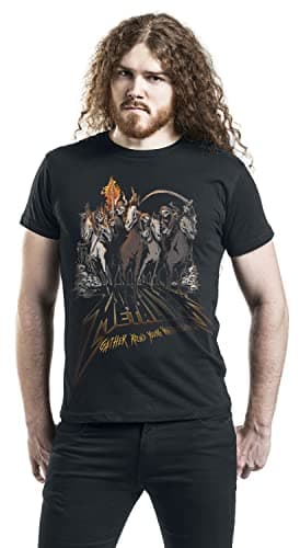 Metallica Men's 40th Anniversary Horsemen Slim Fit T-Shirt Large Black