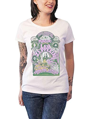 Plastic Head Led Zeppelin Electric Magic White Womens Fitted T-Shirt (X-Large, x_l)
