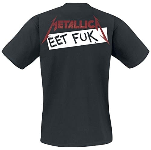 Metallica EET Fuk Hetfield Guitar Men's T-Shirt (Large) Black