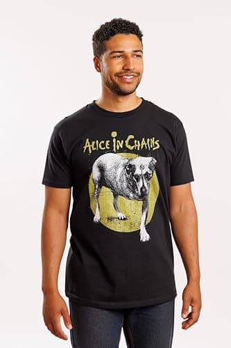 American Classics Alice in Chains Self Titled Album Cover Mens Short Sleeve T Shirts 90s Music Graphic Tees Black