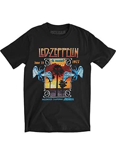 Led Zeppelin Men's Inglewood Slim Fit T-Shirt Medium Black