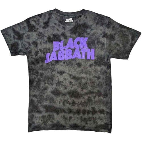 Black Sabbath T Shirt Classic Band Logo Official Dip Dye On Black Unisex Size L