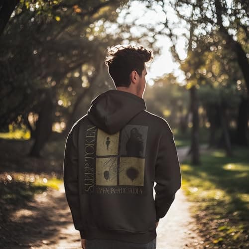 Sleep Token Hoodie for Men & Women Front & Back Print Arcadia Black Hooded Fleece Pullover Sweatshirt