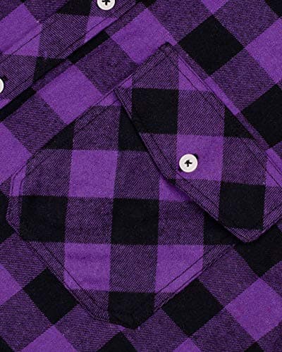 Alimens & Gentle Men's Button Down Regular Fit Long Sleeve Plaid Flannel Casual Shirts
