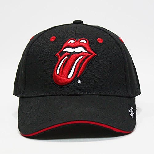 Rolling Stones Official Classic Tongue Baseball Cap Black, Black, One Size