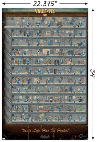 Fallout 4 - Vault Life Wall Poster, 34L" x 22.4W", Unframed Version