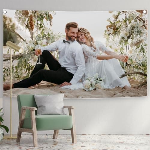 Personalized Custom Tapestry - Ships Next Business Day, Made in USA - Upload Your Own Image for a Unique Wall Hanging Backdrop, Perfect for Home & Living Room Decor, Bedroom Wall Art (50x60)