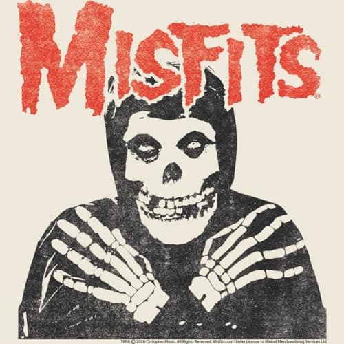 Misfits T Shirt Skull Crossed Arms Mens Short Sleeve T Shirts Classic Rock Vintage Style Graphic Tees