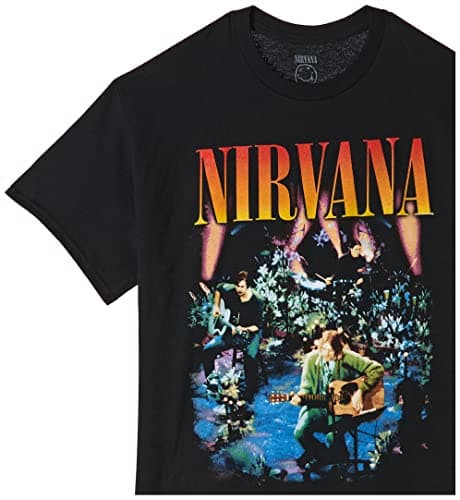 FEA unisex adult Nirvana Live Concert Photo T-shirt T Shirt, Black, X-Large US