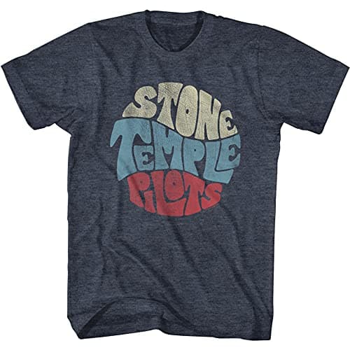 Stone Temple Pilots Rock Band Circle Logo Adult Short Sleeve T-Shirt Graphic Tee