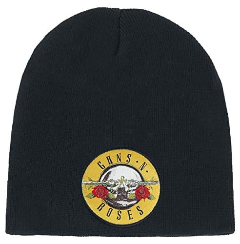 Guns N Roses Logo Embroidered Beanie 2-Sided Black Skully
