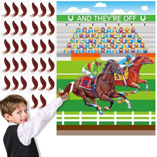 Juego Pin the Tail on the Horse para Niños | Reseña QOUBAI 32 Piezas