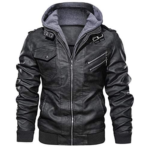 JYG Chaqueta de Cuero Artificial con Capucha — Review Honesta