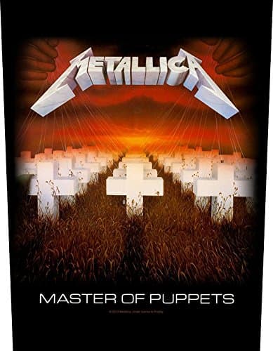 Metallica Men's Master Of Puppets Back Patch Black