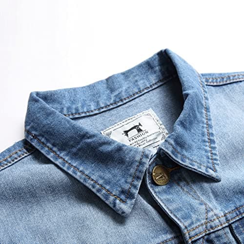 Ginsiom Men's Denim Vest Xxl,Sleeveless Jacket Slim Fit Vintage Casual Ripped Summer Jean Vest for Men