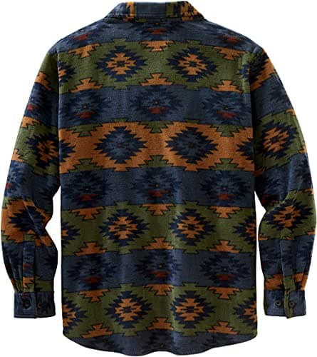 Legendary Whitetails Mens Long Sleeve Fleece Button Up Shirt, Asphalt Ridge, XL