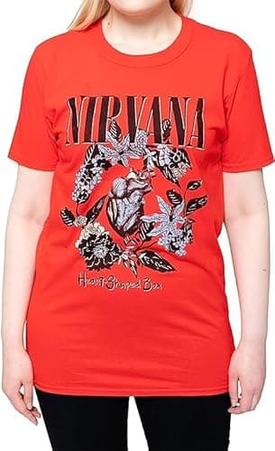 Nirvana Men's Heart-Shaped Box Slim Fit T-Shirt Large Red