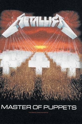 Metallica Men's Master Of Puppets Back Patch Black