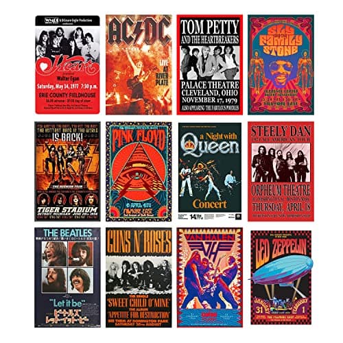 Woonkit Vintage Rock Band Posters Review – 12 Set Room Decor