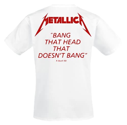 Metallica T Shirt Kill Em All Band Logo Official Mens White Size L