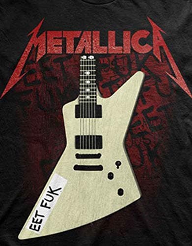 Metallica T Shirt Eet Fuk Band Logo Official Mens Black Size L