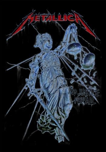 Metallica Blue Justice for All T Shirt Size XL