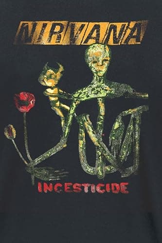 Nirvana T Shirt Reformant Incesticide Band Logo Official Mens Black Size XL