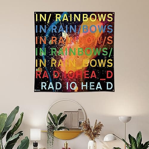 eksent Tapestry In Rainbows BANNER HUGE Fabric Polyester Tapestry Flag ALbum Cover Wall Hanging 3X3 Ftt